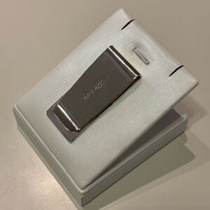 Kate Spade Silver Assymetrical Business Card Clip, NWT, slight ware